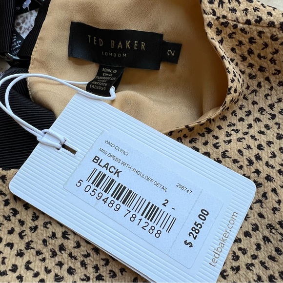 Ted Baker "Quinci" $285 Mini Dress With Shoulder Detail Avail Sz US 4/6 & 8 - Picture 16 of 17